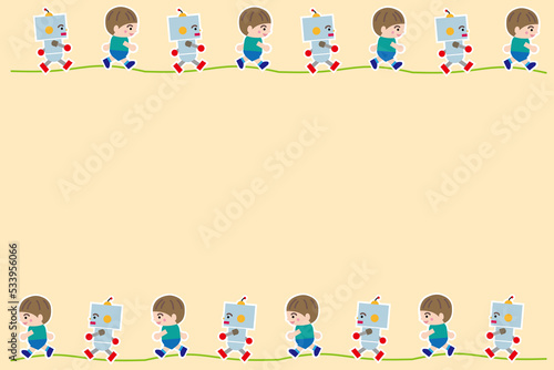 Wallpaper Mural 子供とロボットのフレーム
 Torontodigital.ca