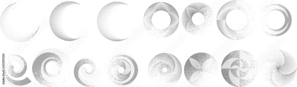 Lines in Circle Form . Spiral Vector Illustration .Technology round. Wave Logo . Design element . glitched lines .Abstract Geometric round shape Lines in Circle Form . Spiral Vector Illustration .Technology round. Wave Logo . Design element . glitched lines .Abstract Geometric round shape