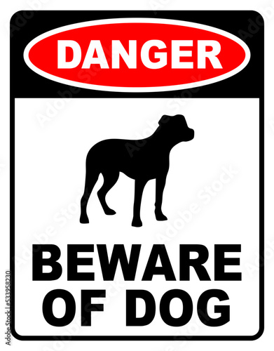 Danger Beware of Dog Sign