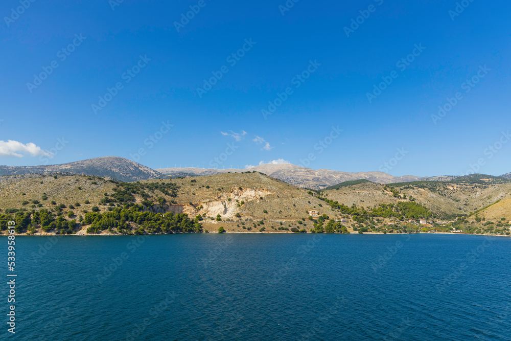 rocky Mediterranean coastline near Greece
