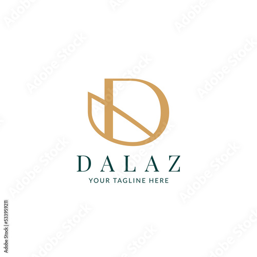 Initial D Simple Logo Design. Letter D Monogram Logo Identity for Branding, Business, Real Estate, Fasion and Luxury Brand