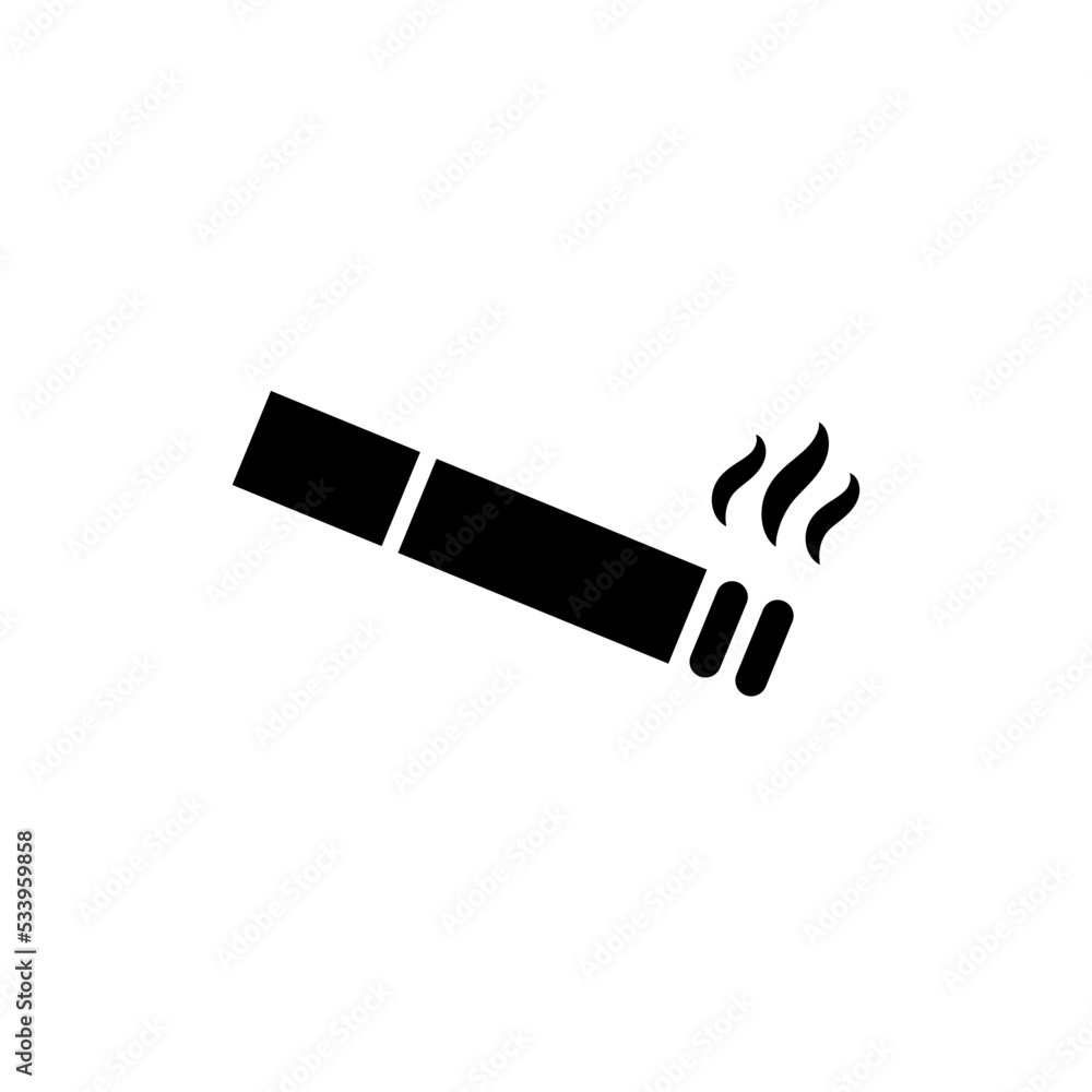 Icono de cigarrillo. Fumar. Ilustración vectorial - obrazy, fototapety, plakaty 