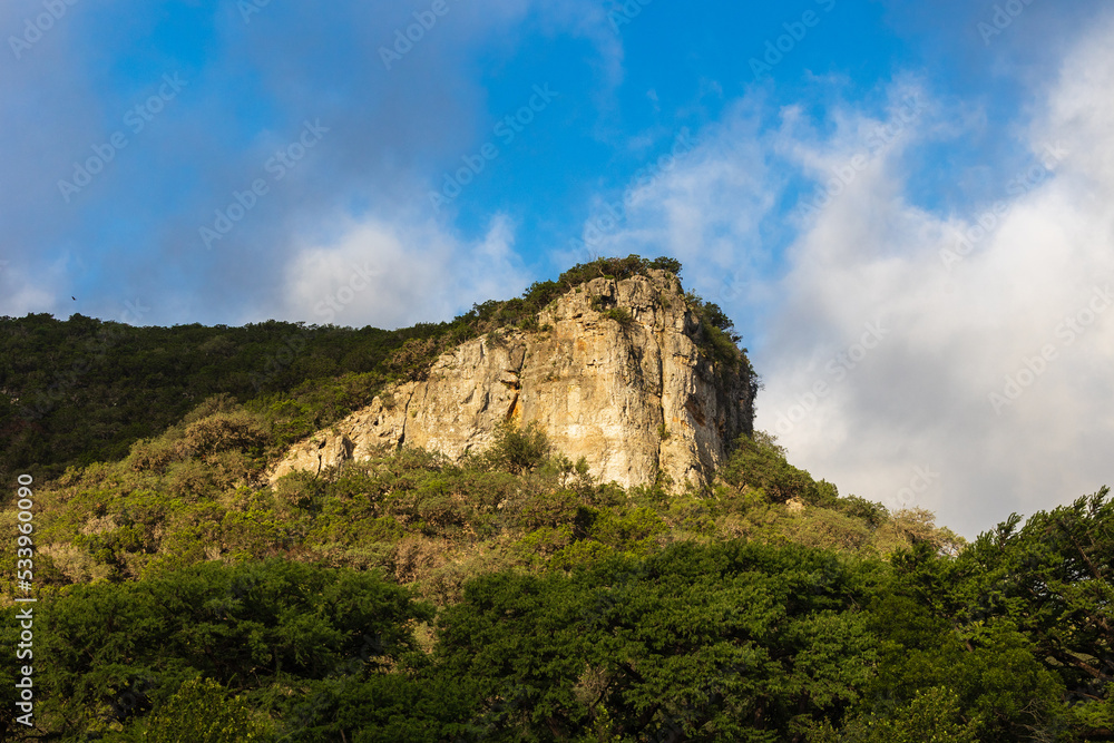 Shot of Cliff 7 in the morning during July Shot of Cliff 7 in the morning during July