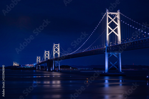 夜の瀬戸大橋
