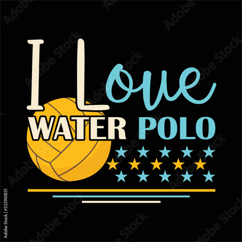 best happy waterpolo t shirt design vector