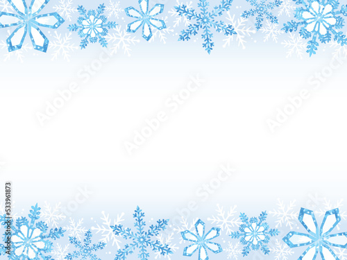 Fototapeta Naklejka Na Ścianę i Meble -  Snowflake Winter Frame