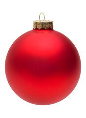 A red Christmas Ball ornament.