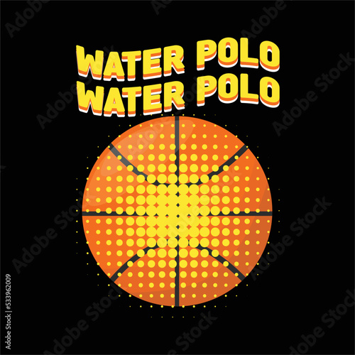best happy waterpolo t shirt design vector