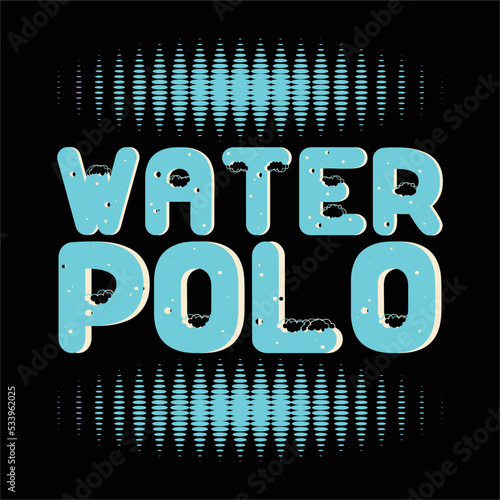 best happy waterpolo t shirt design vector