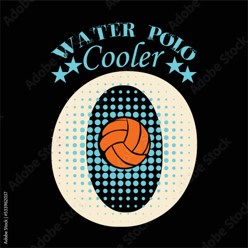 best happy waterpolo t shirt design vector