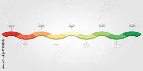 timeline chart template for infographic for presentation for 9 element