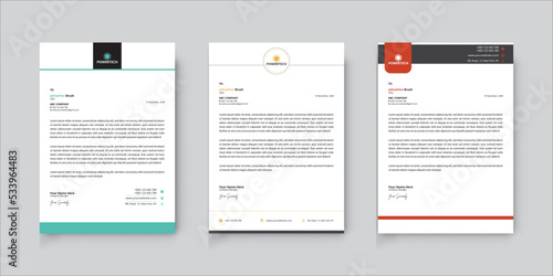 Modern Creative & Clean business style letterhead bundle of your corporate project design.set to print with vector & illustration. corporate letterhead bundle.