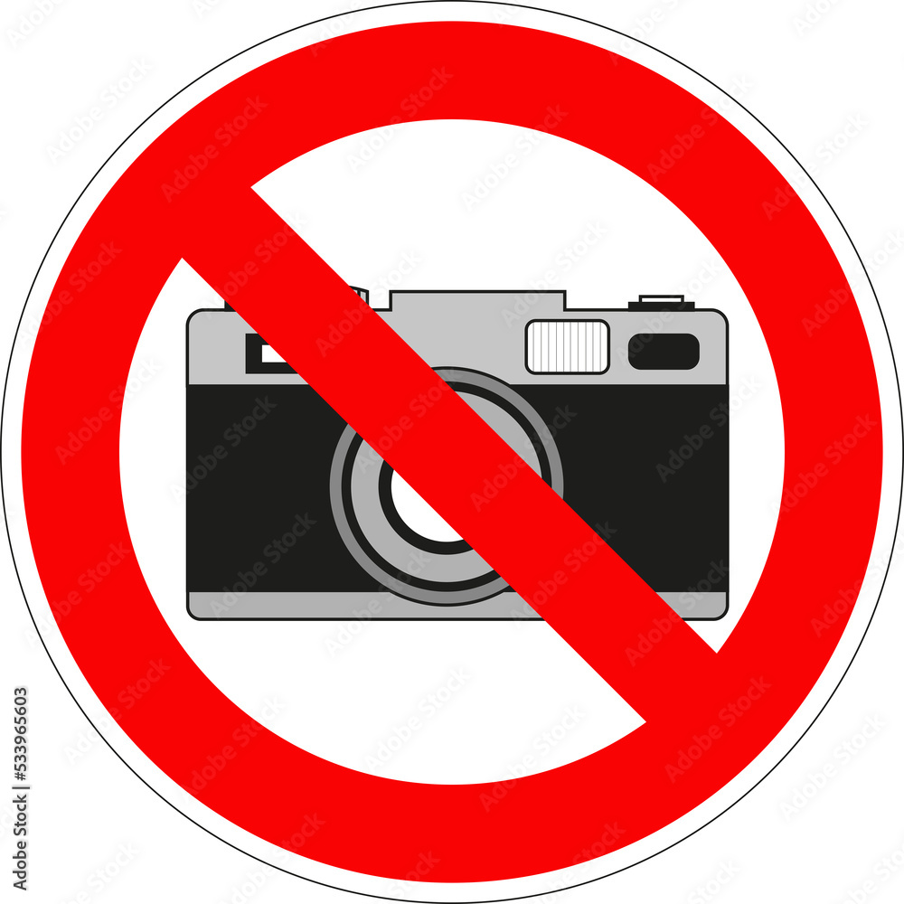 Panneau: Interdit de photographier Panneau: Interdit de photographier