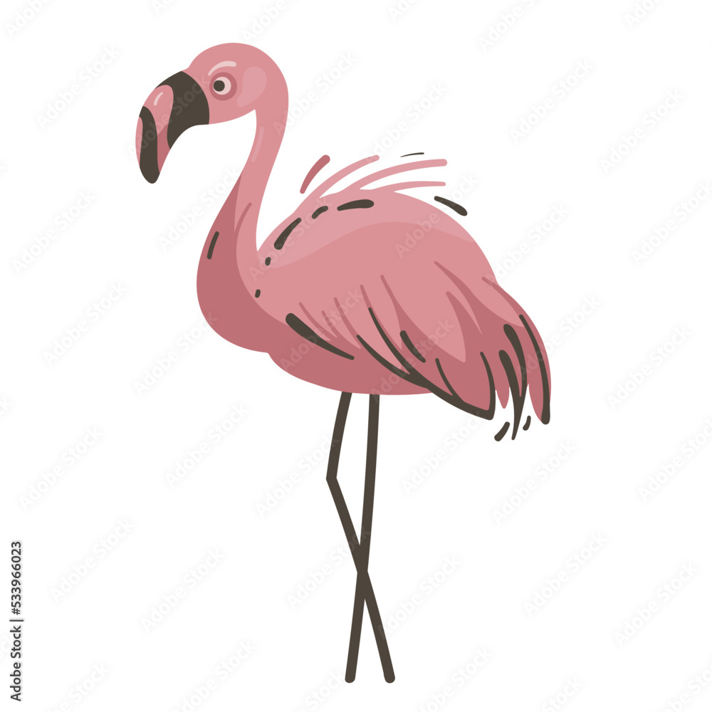 Fototapeta premium Modern Flamingo Color Logo Template