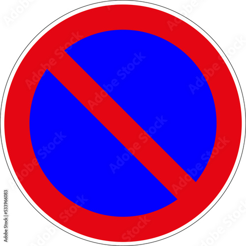 Panneau routier : Stationnement interdit	