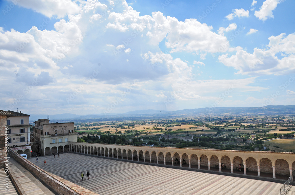 Assisi: panorama dalla Basilica di San Francesco d'Assisi