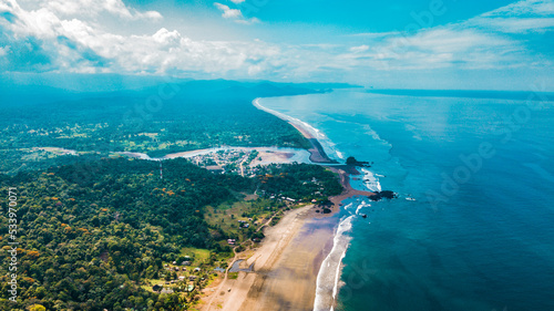 Vista aérea Costa del Valle Bahía Solano - Pacífico Colombiano photo