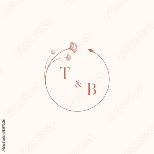 TB initial wedding concept of monogram logo
