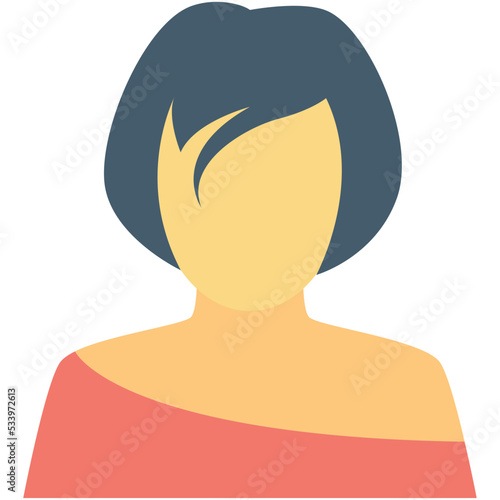 Stylish Woman Colored Vector Icon