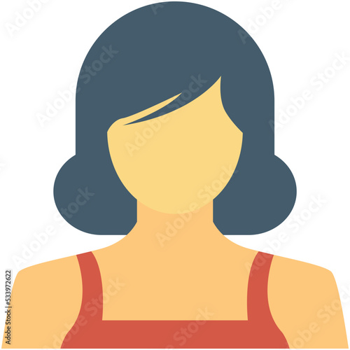 Stylish Woman Colored Vector Icon