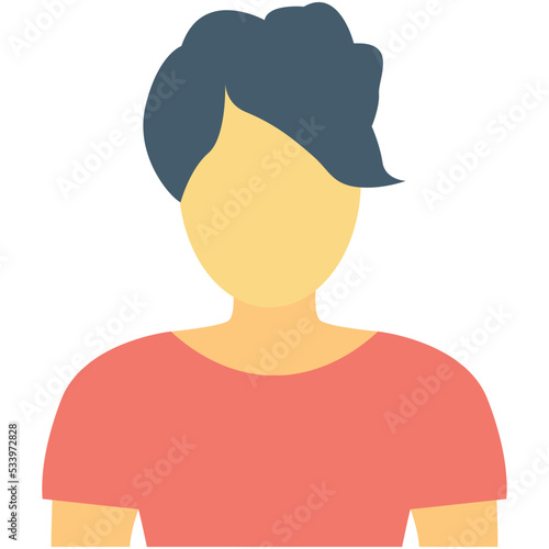 Lady Colored Vector Icon