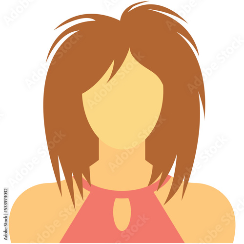 Stylish Woman Colored Vector Icon