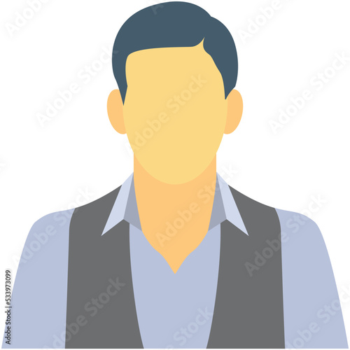 Young Man Colored Vector Icon
