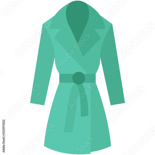 Trench Coat Vector Icon