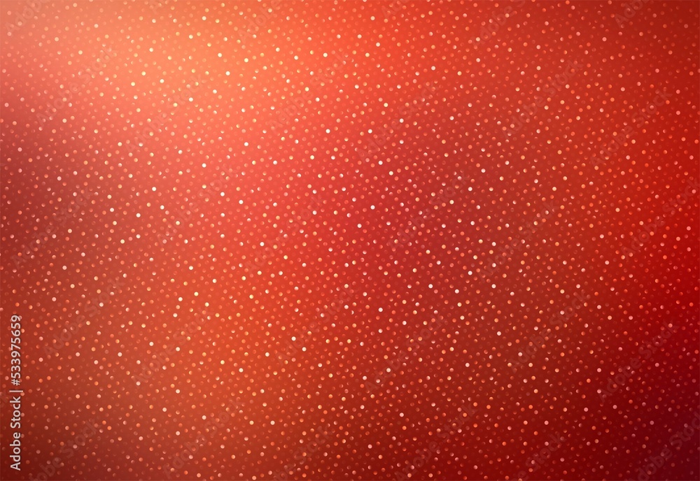 Shimmering grid red orange metal textured background.