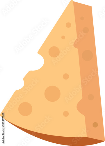 Piece of cheese icon. Vector illustration
