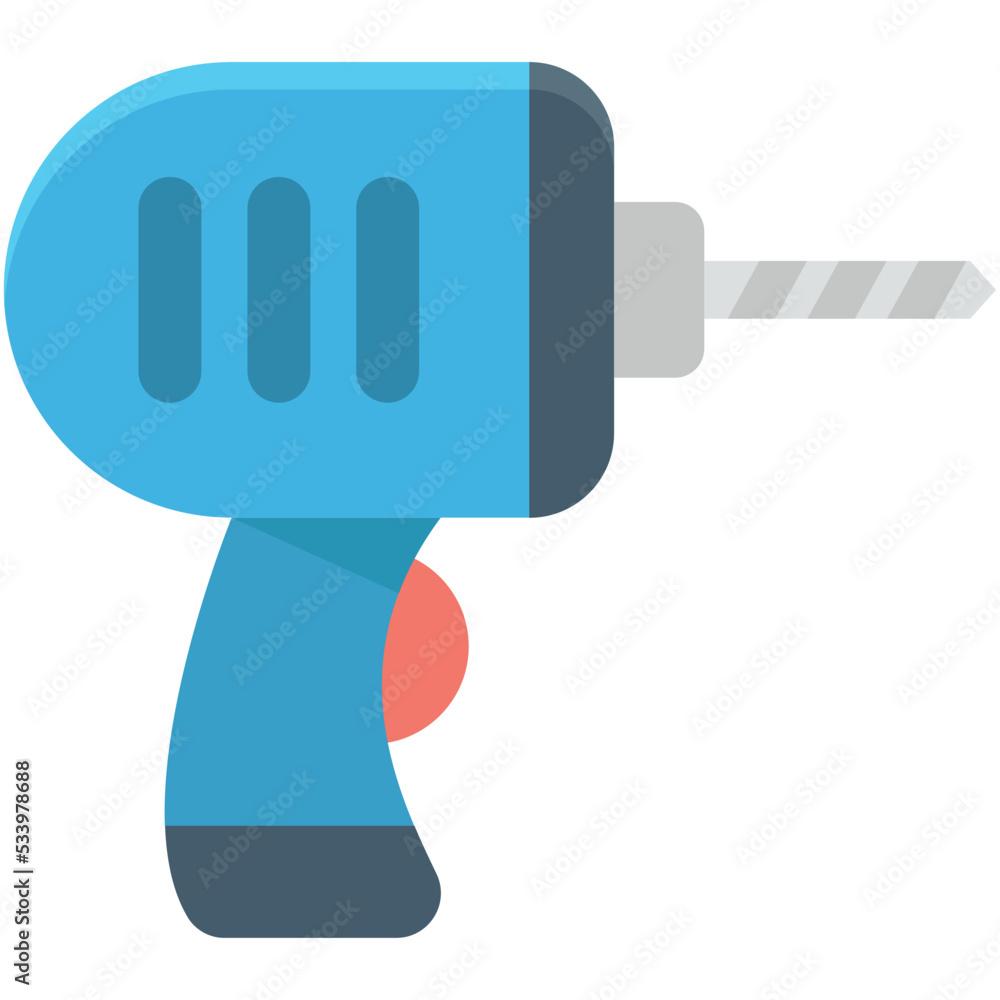 Drill Machine Vector Icon 