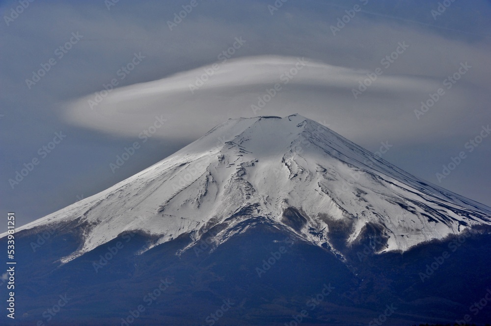 富士山と笠雲
