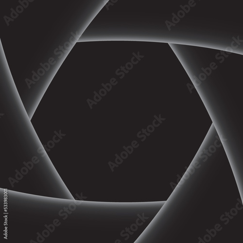 camera shutter, aperture, vector illustration 