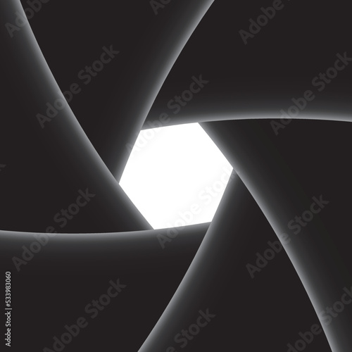 camera shutter, aperture, vector illustration 