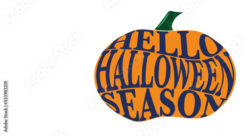 Halloween Kürbis mit Text.