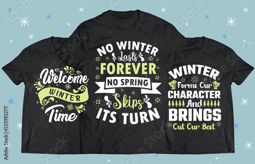 Winter Season typography design for Printing on t shirt . Winter design Vector graphics. Winter SVG Design