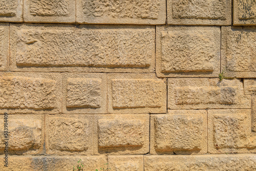 Ancient wall of the old city. Background or backdrop