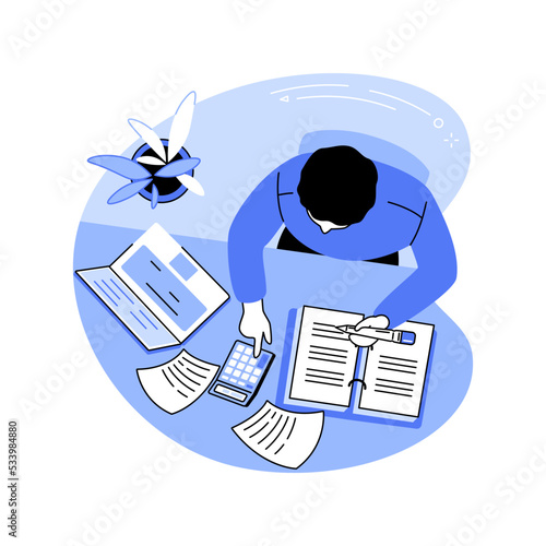 Underwriting specialist isolated cartoon vector illustrations.