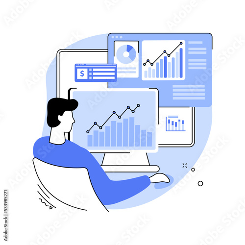 Investment analyst isolated cartoon vector illustrations.