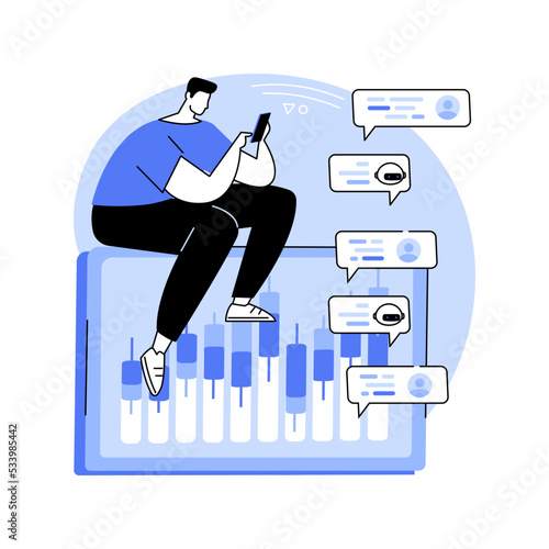 Trading bot isolated cartoon vector illustrations.