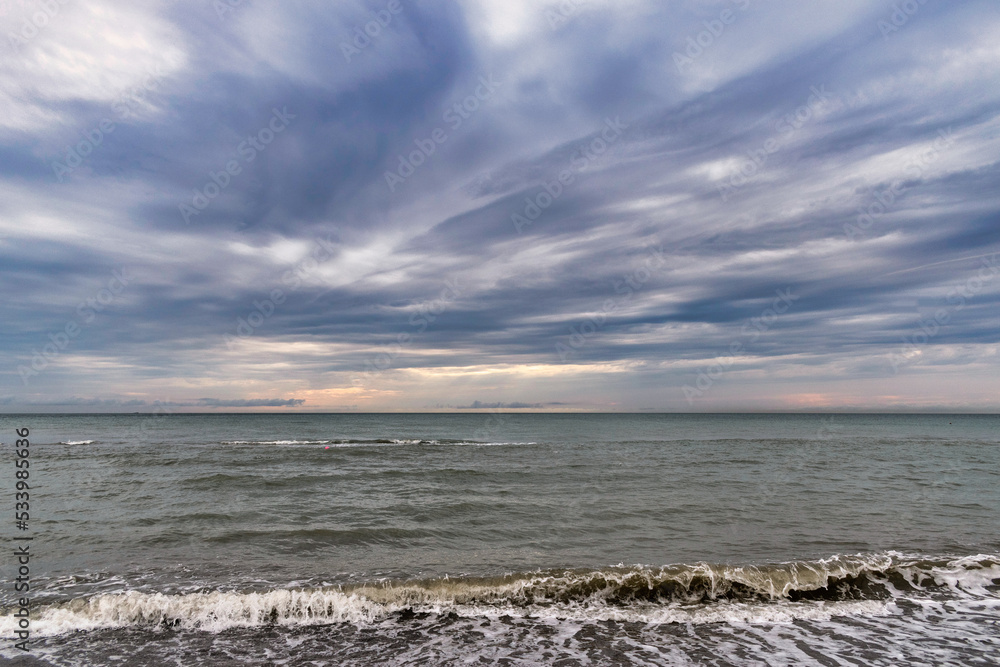 clouds over the sea