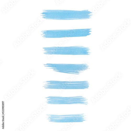 Set of watercolor stain. Spots on a white background. Watercolor texture with brush strokes.