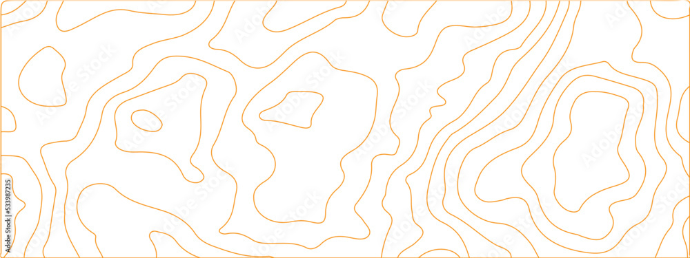 The stylized colorful wavy abstract topographic map contour, lines Pattern background. Topographic map and landscape terrain texture grid. Wavy banner and color geometric form. Vector illustration.
