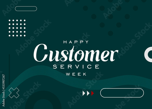 Customer Service Week. Holiday concept. Template for background, banner, card, poster, t-shirt with text inscription