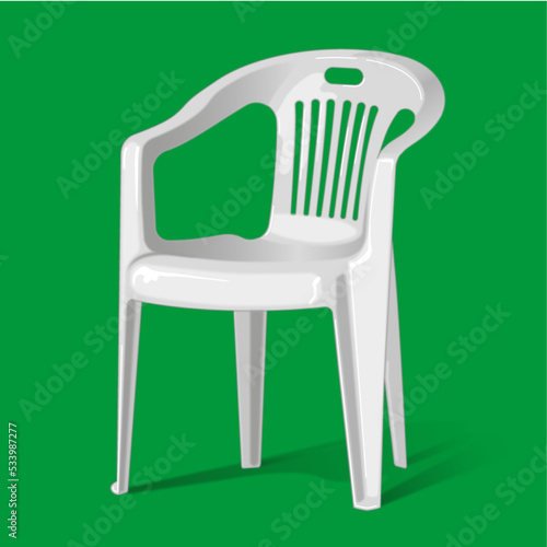 chair on a green background
