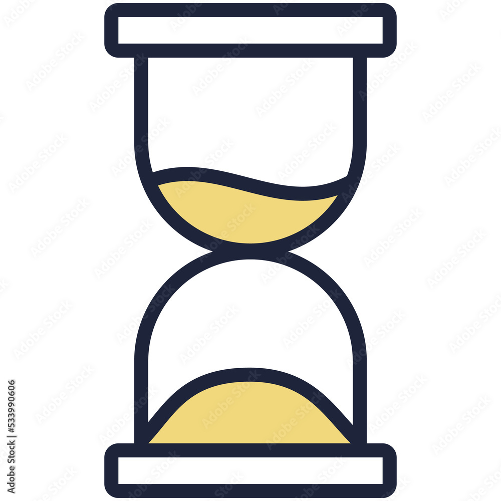 Sand hourglass wait time flat vector icon Sand hourglass wait time flat vector icon