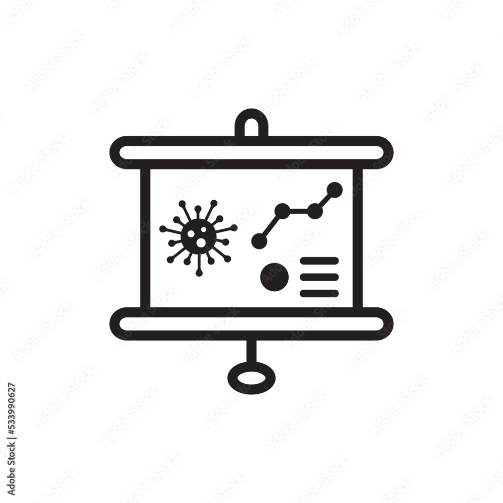 Presentation Board office Icon Vector Illustration Design
