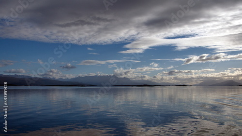 Sunset over the Beagle Channel near Ushuaia  Argentina