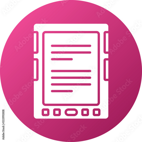 E-Book Reader Icon Style