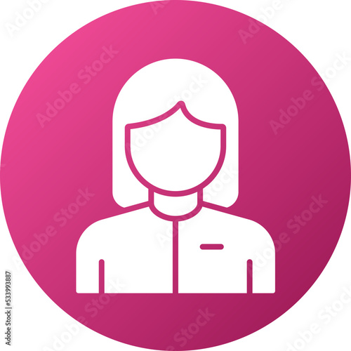 Customer Female Icon Style